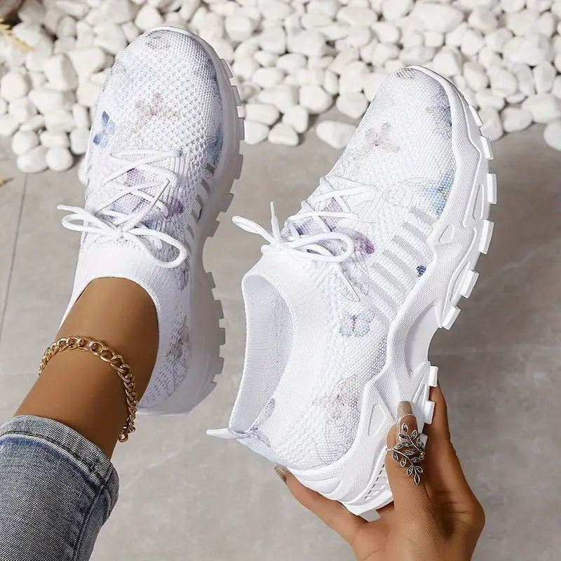Damenschuhe mit Schmetterlingsmuster