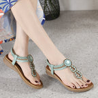 Mode-voraus x SIKETU Boho-Chic Sandalen mit Strasssteinen