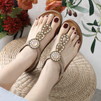 Mode-voraus x SIKETU Boho-Chic Sandalen mit Strasssteinen