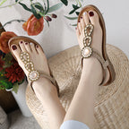 Mode-voraus x SIKETU Boho-Chic Sandalen mit Strasssteinen