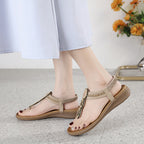 Mode-voraus x SIKETU Boho-Chic Sandalen mit Strasssteinen