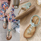 Mode-voraus x SIKETU Boho-Chic Sandalen mit Strasssteinen