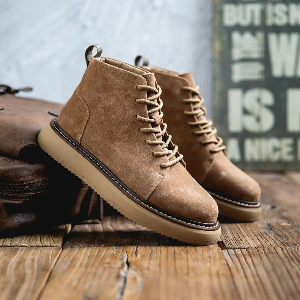 Herren-Wüstenstiefel 2025 – Leder, High-Top, Britischer Stil