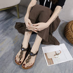 Mode-voraus x SIKETU Boho-Chic Sandalen mit Strasssteinen