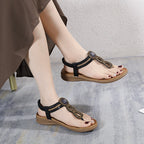 Mode-voraus x SIKETU Boho-Chic Sandalen mit Strasssteinen