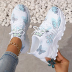 Damenschuhe mit Schmetterlingsmuster