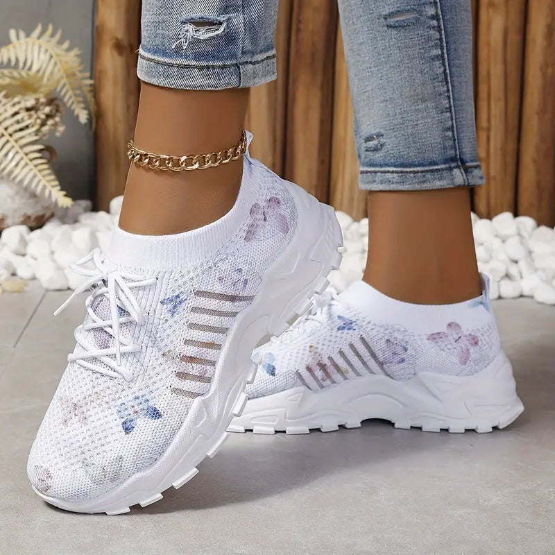 Damenschuhe mit Schmetterlingsmuster