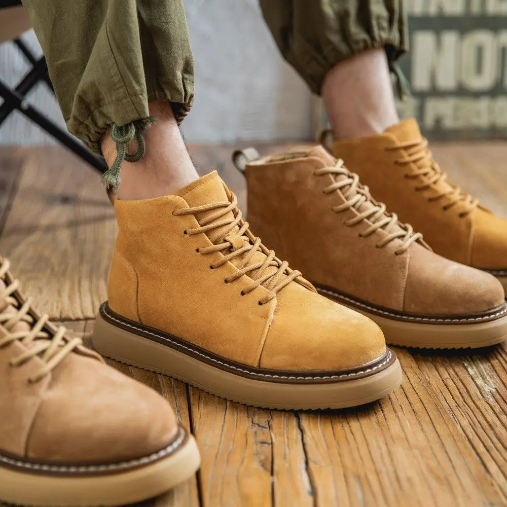 Herren-Wüstenstiefel 2025 – Leder, High-Top, Britischer Stil