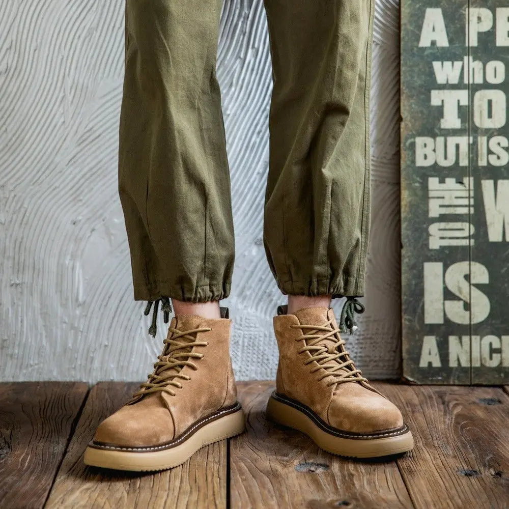 Herren-Wüstenstiefel 2025 – Leder, High-Top, Britischer Stil