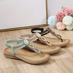 Mode-voraus x SIKETU Boho-Chic Sandalen mit Strasssteinen