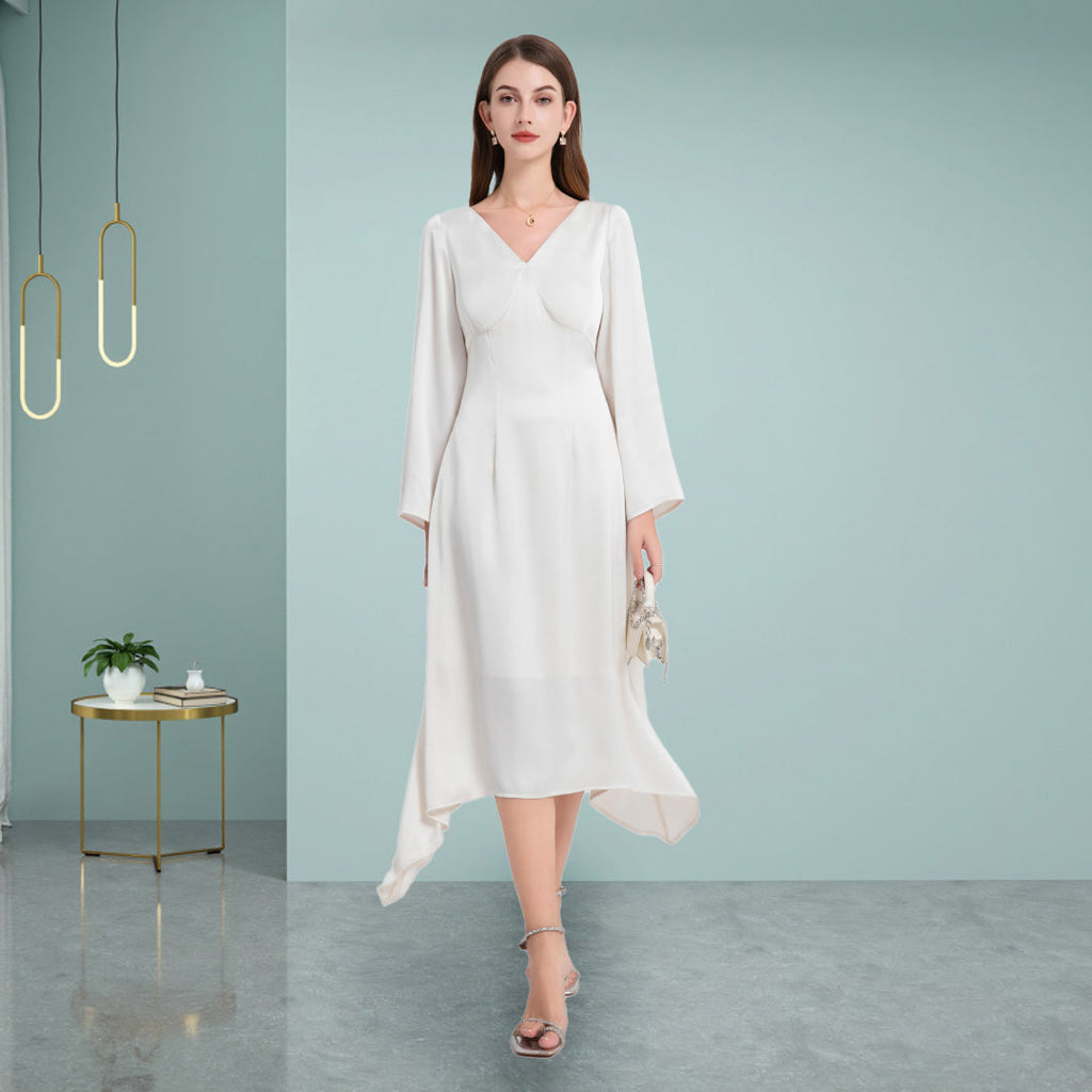 DINADD® Mit unregelmäßiger Avantgarde-Silhouette Anmutiges Freizeitkleid