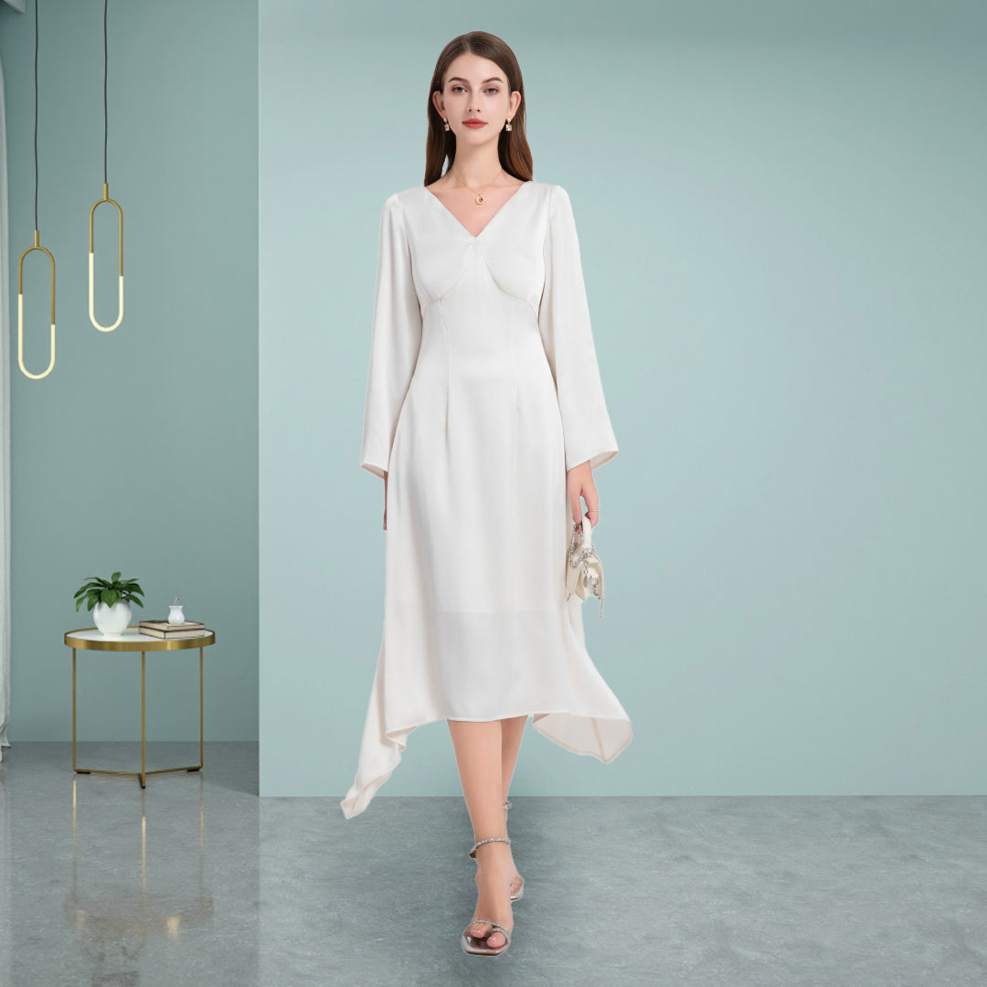 DINADD® Mit unregelmäßiger Avantgarde-Silhouette Anmutiges Freizeitkleid