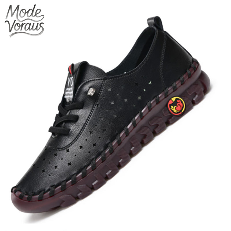 Mode-Voraus Bequeme Freizeit-Flachschuhe mit Handnaht und weicher Sohle