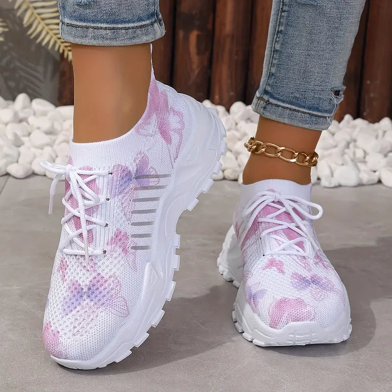 Damenschuhe mit Schmetterlingsmuster