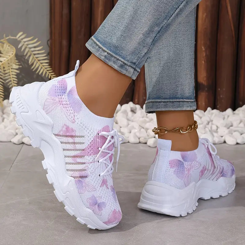 Damenschuhe mit Schmetterlingsmuster