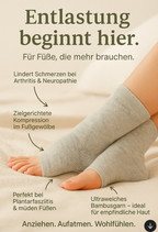 BambooFit Kompressionsstrümpfe – Natürliche Linderung bei schmerzenden Füßen, hochwertige Bambusfasern