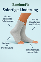 BambooFit Kompressionsstrümpfe – Natürliche Linderung bei schmerzenden Füßen, hochwertige Bambusfasern