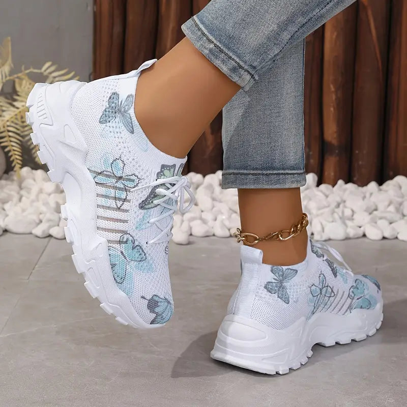 Damenschuhe mit Schmetterlingsmuster