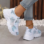 Damenschuhe mit Schmetterlingsmuster