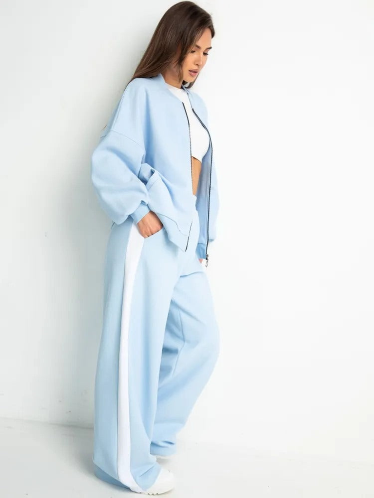 Sanfte Note - Freizeit-Sportset (Jacke + Weite Hose)