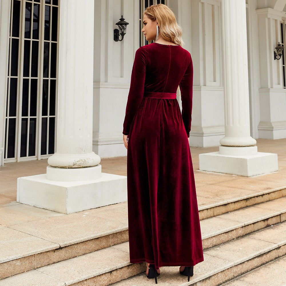 Samt-Langkleid | Zeitlose Eleganz neu interpretiert
