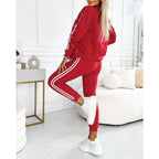 Dreiteiliges Set aus Baseballjacke & hose für Damen💞