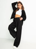 Sanfte Note - Freizeit-Sportset (Jacke + Weite Hose)