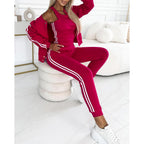 Dreiteiliges Set aus Baseballjacke & hose für Damen💞