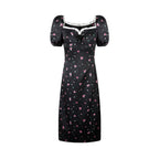 Retro-Blumenkleid im französischen Chic