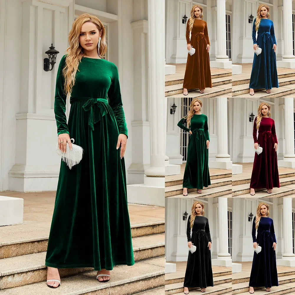 Samt-Langkleid | Zeitlose Eleganz neu interpretiert