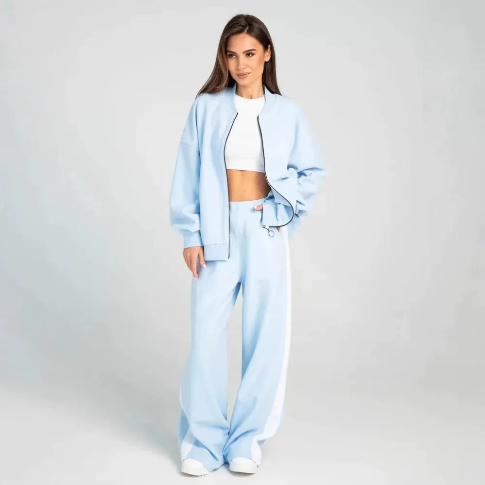 Sanfte Note - Freizeit-Sportset (Jacke + Weite Hose)