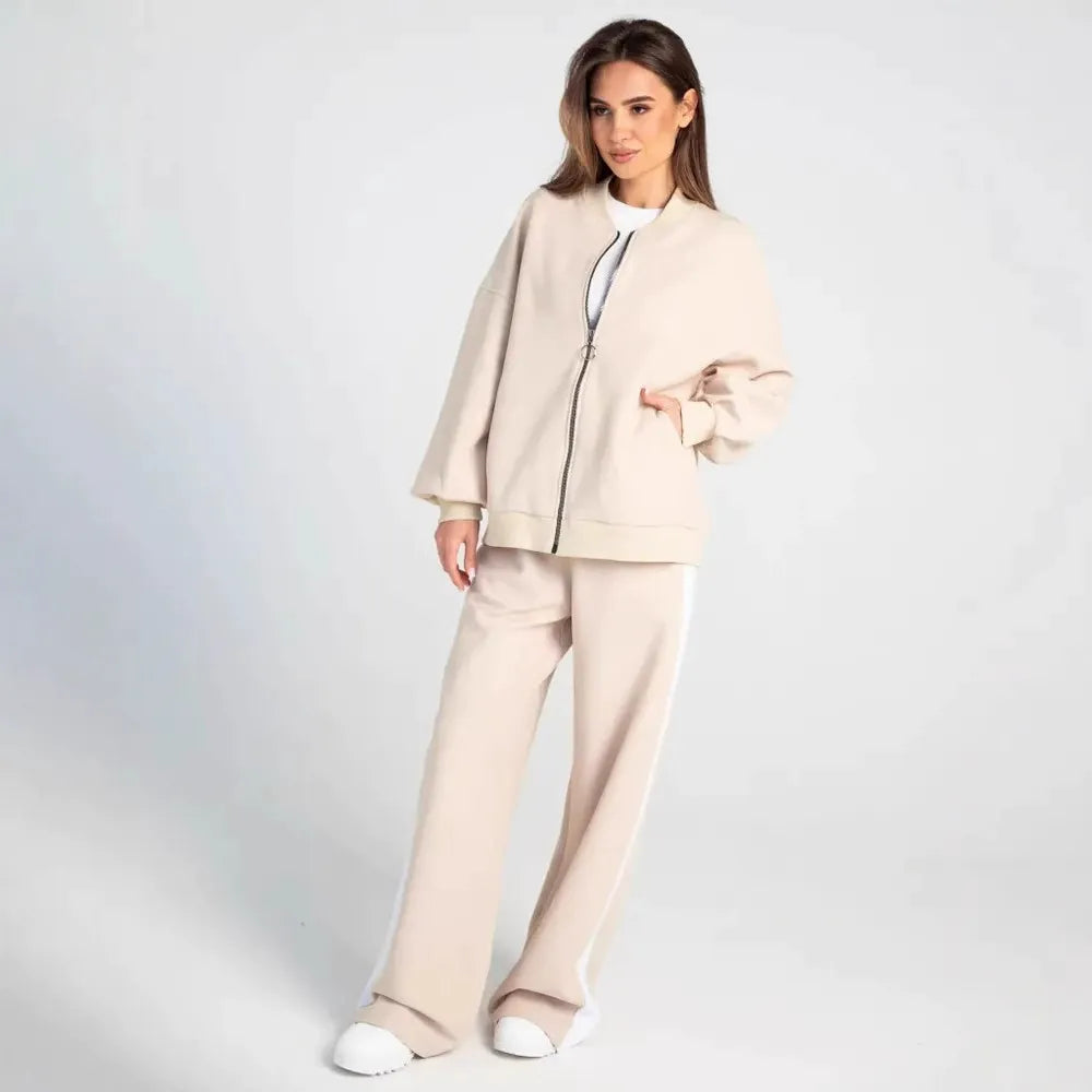 Sanfte Note - Freizeit-Sportset (Jacke + Weite Hose)