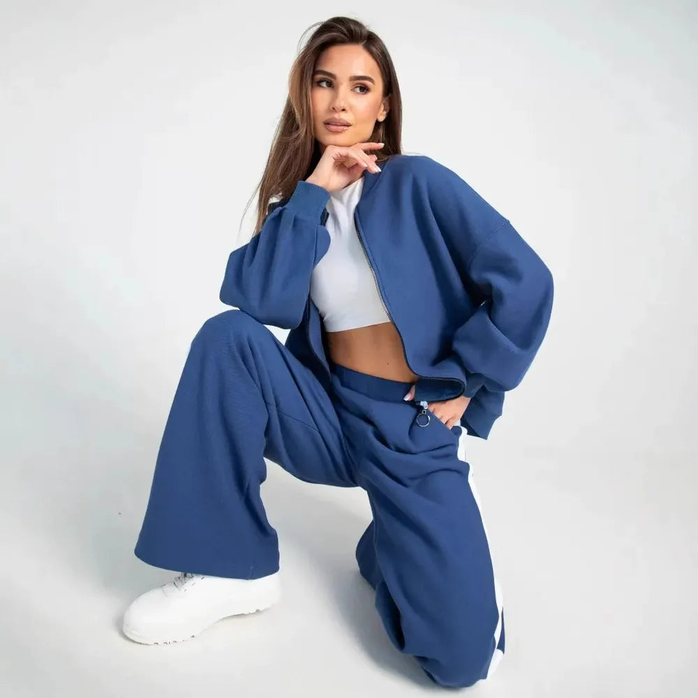 Sanfte Note - Freizeit-Sportset (Jacke + Weite Hose)
