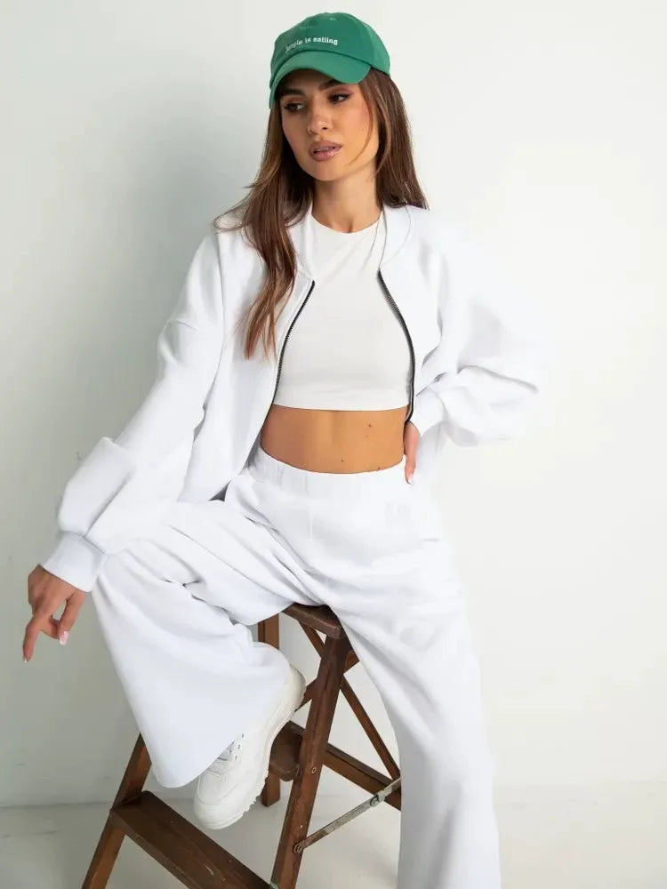 Sanfte Note - Freizeit-Sportset (Jacke + Weite Hose)