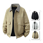 Kontrast-Farben Karo-Jacke Herren mit Klappenkragen | Utility-Stil | Neuheit Herbst/Winter