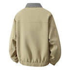 Kontrast-Farben Karo-Jacke Herren mit Klappenkragen | Utility-Stil | Neuheit Herbst/Winter
