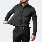 Herren Langarmhemd mit Vier-Wege-Stretch - knitterarm & pflegeleicht