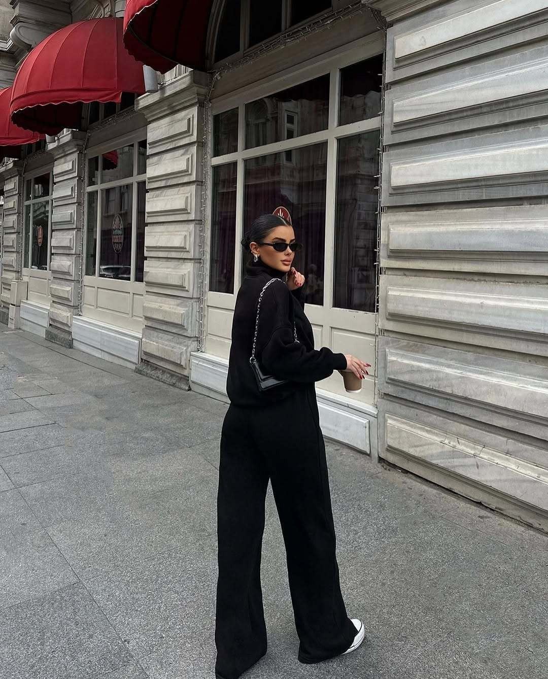 Mode Kapuzenpulli & Hose Set - Halbgeknöpft, Bequem & Oversized