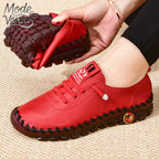 Mode-Voraus Bequeme Freizeit-Flachschuhe mit Handnaht und weicher Sohle