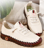 Mode-Voraus Bequeme Freizeit-Flachschuhe mit Handnaht und weicher Sohle