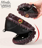 Mode-Voraus Bequeme Freizeit-Flachschuhe mit Handnaht und weicher Sohle