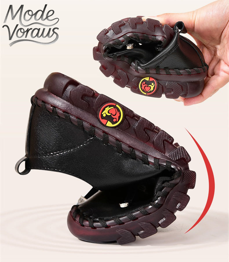 Mode-Voraus Bequeme Freizeit-Flachschuhe mit Handnaht und weicher Sohle