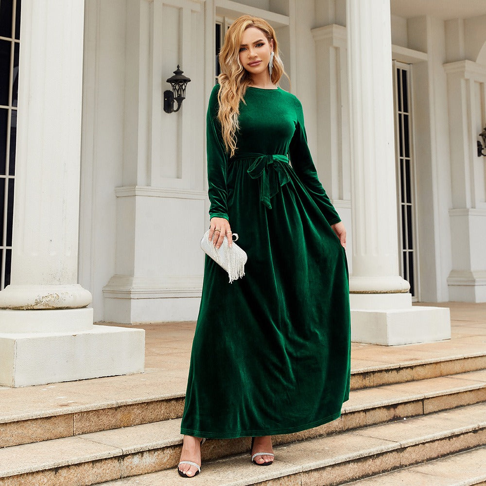 Samt-Langkleid | Zeitlose Eleganz neu interpretiert