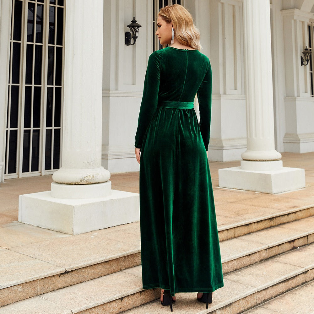 Samt-Langkleid | Zeitlose Eleganz neu interpretiert