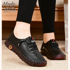 Mode-Voraus Bequeme Freizeit-Flachschuhe mit Handnaht und weicher Sohle