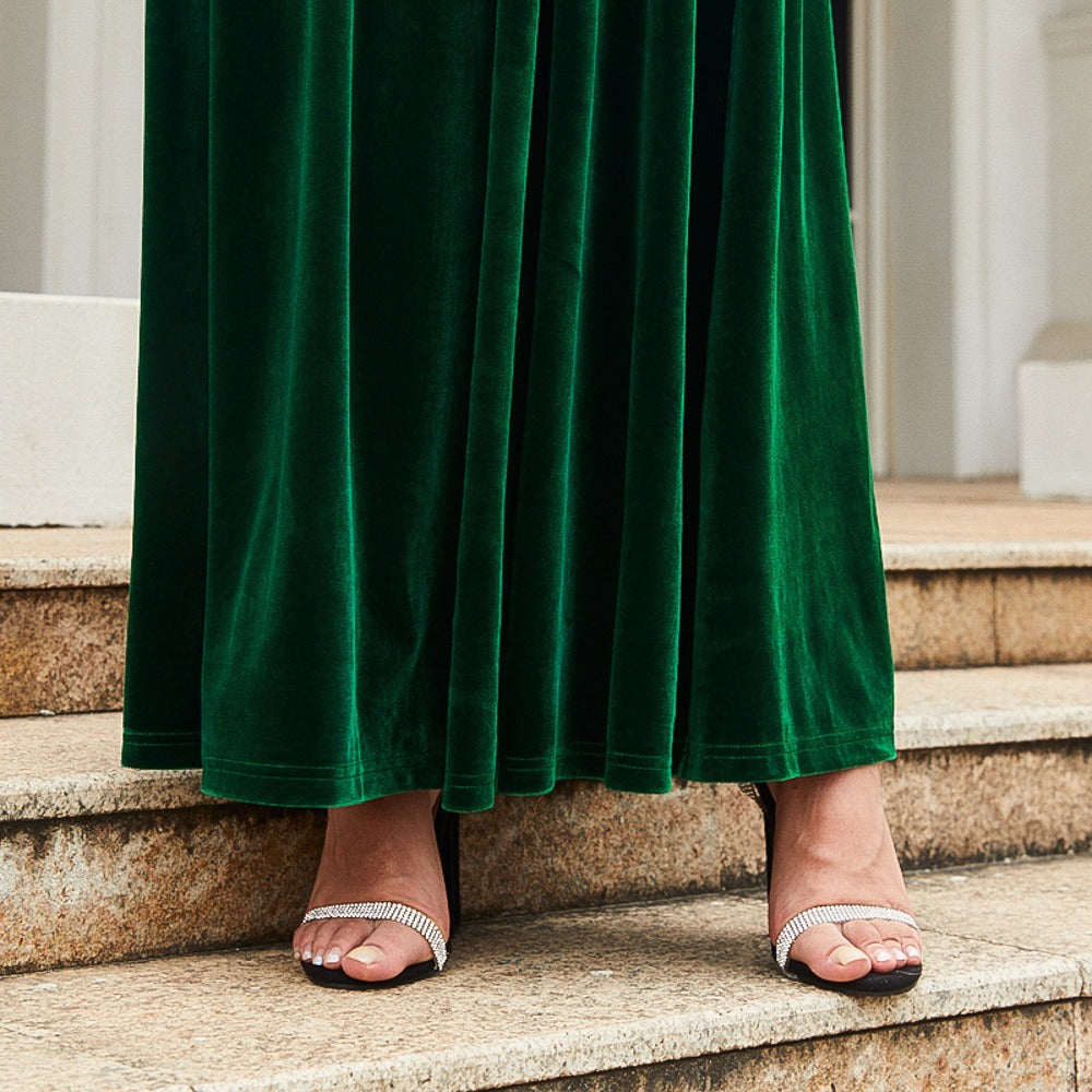 Samt-Langkleid | Zeitlose Eleganz neu interpretiert
