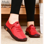 Mode-Voraus Bequeme Freizeit-Flachschuhe mit Handnaht und weicher Sohle