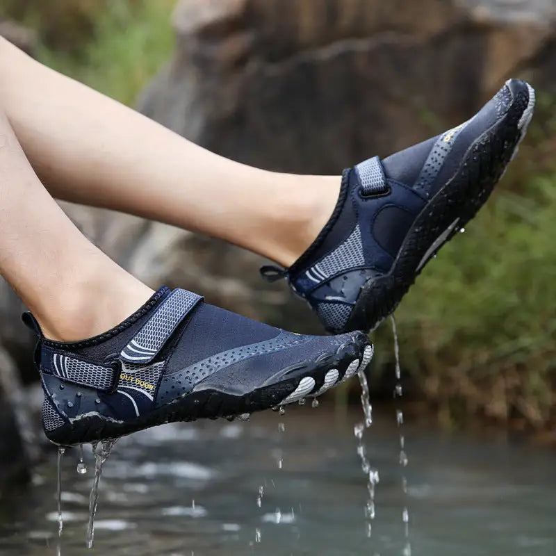 Stylish Blue and Black Water Shoes for Beach and Pool